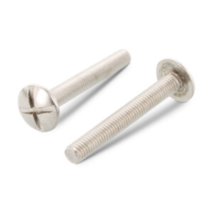 NF E 25-129 - Mushroom head bolts with large head, double slot
